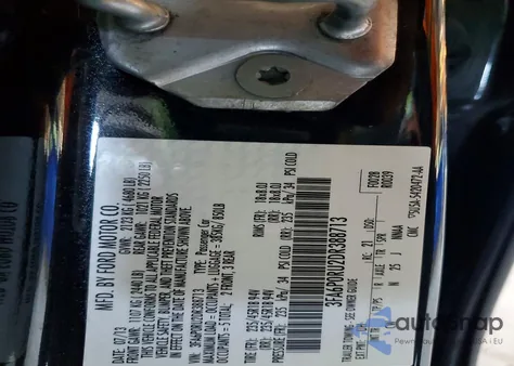 2013 Ford Fusion Titanium Hev z USA, uszkodzony, nr VIN 3FA6P0RU2DR388713